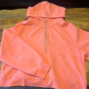 Lululemon athletica 1/4 zip pink scuba.